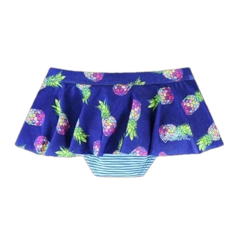 UV Skinz Girls Swimwear Rash guard Pineapple Hat Toddler Set Size 5 NWT - Picture 7 of 7
